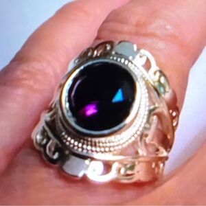Mystic Topaz Stamped 925 Sterling Silver Ring